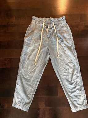 Free People Light Blue Drawstring Jogger Pants size M